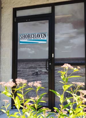 front door of office